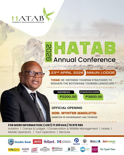 HATAB Annual Conference & AGM 2026 flyer — 22-23 April, Maun